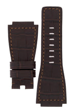 Load image into Gallery viewer, MiG Straps for BELL &amp; ROSS - Alligator Embossed Leather Watch Strap in BROWN - Pewter &amp; Black