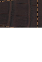 Load image into Gallery viewer, MiG Straps for BELL &amp; ROSS - Alligator Embossed Leather Watch Strap in BROWN - Pewter &amp; Black