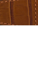 Load image into Gallery viewer, MiG Straps for BELL &amp; ROSS - Alligator Embossed Leather Watch Strap in GOLD BROWN - Pewter &amp; Black
