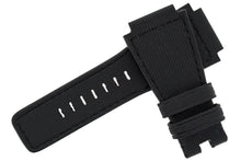 Load image into Gallery viewer, MiG Straps for BELL &amp; ROSS - Nytech Woven Leather Watch Strap in BLACK - Pewter &amp; Black