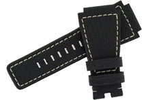 Load image into Gallery viewer, MiG Straps for BELL &amp; ROSS - Nytech Woven Leather Watch Strap in BLACK / CREAM - Pewter &amp; Black