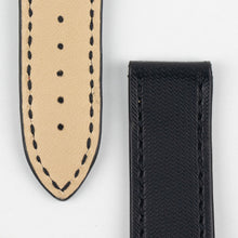 Load image into Gallery viewer, Marino Deployment : Omega Nytech Leather Watch Strap BLACK 20mm &amp; 22mm - Pewter &amp; Black