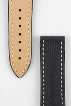 Load image into Gallery viewer, Marino Deployment : Omega Nytech Leather Watch Strap BLACK / WHITE  20mm &amp; 22mm - Pewter &amp; Black