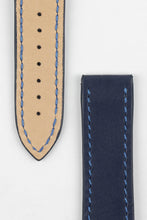 Load image into Gallery viewer, Marino Deployment : Saddle Leather Watch Strap BLUE 22mm - Pewter &amp; Black