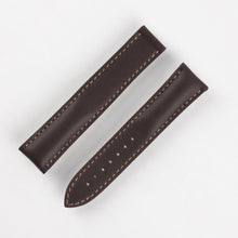 Load image into Gallery viewer, Marino Deployment : Saddle Leather Watch Strap BROWN 20mm 22mm - Pewter &amp; Black