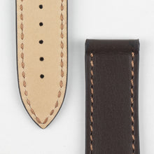 Load image into Gallery viewer, Marino Deployment : Saddle Leather Watch Strap BROWN 20mm 22mm - Pewter &amp; Black