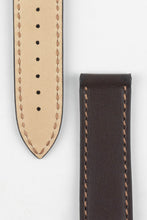 Load image into Gallery viewer, Marino Deployment : Saddle Leather Watch Strap BROWN 20mm 22mm - Pewter &amp; Black