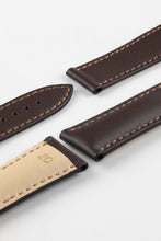 Load image into Gallery viewer, Marino Deployment : Saddle Leather Watch Strap BROWN 20mm 22mm - Pewter &amp; Black