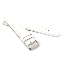 Load image into Gallery viewer, Chrono : Alligator-Embossed Padded Leather Watch Strap WHITE