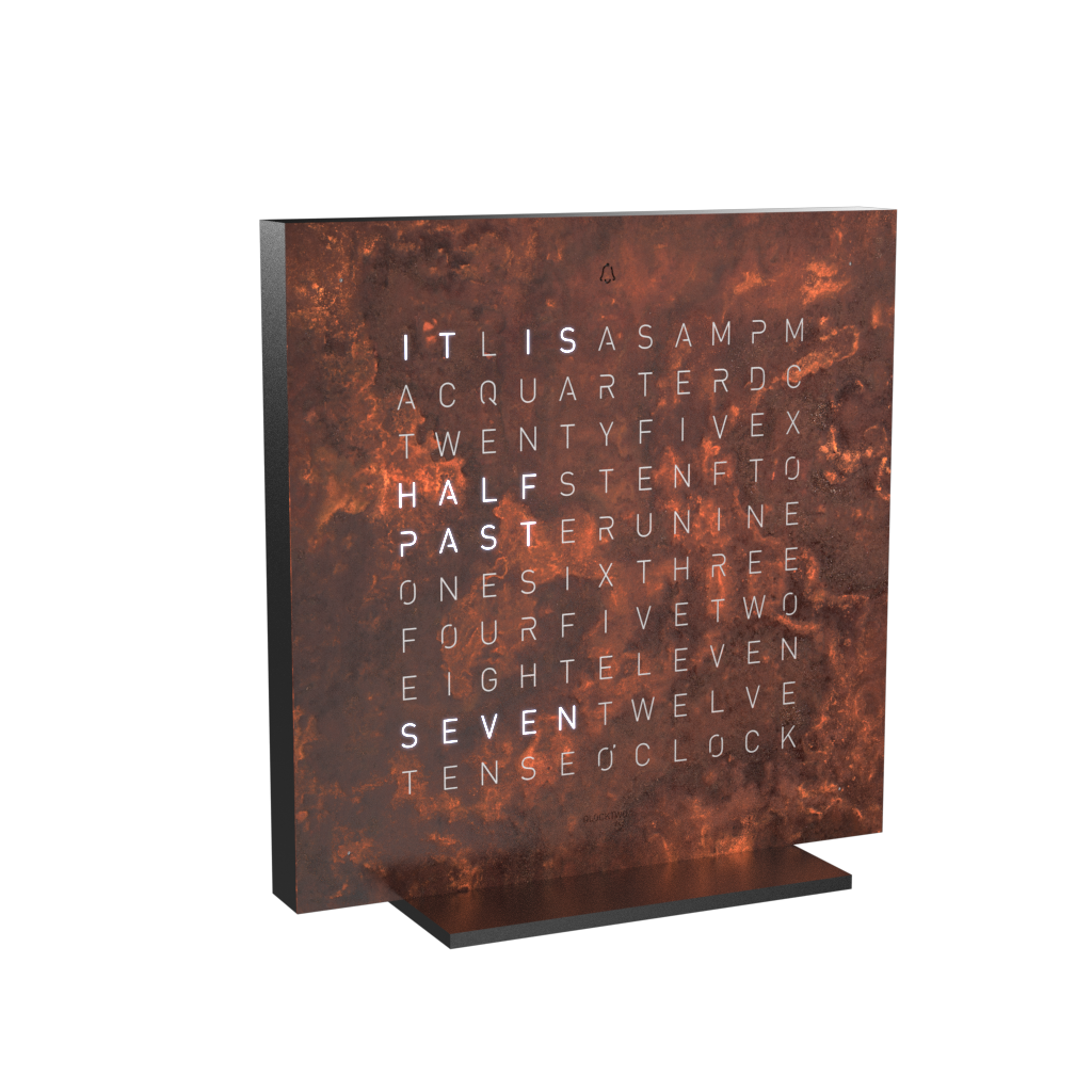 QLOCKTWO EARTH 13.5 Creator's Edition - RUST FROM PEWTER & BLACK ...