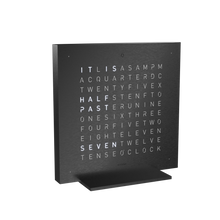Load image into Gallery viewer, QLOCKTWO EARTH 13.5 : STEEL SERIES - DEEP BLACK - Pewter &amp; Black