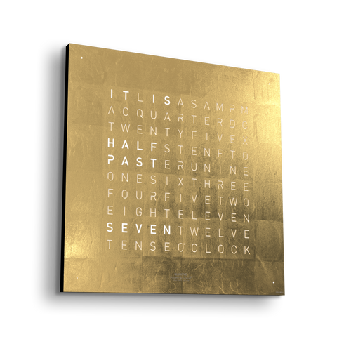 QLOCKTWO EARTH - Creator's Edition -  GOLD - Pewter & Black