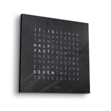 Load image into Gallery viewer, QLOCKTWO EARTH - Creator&#39;s Edition - METAMORPHITE SLATE - Pewter &amp; Black