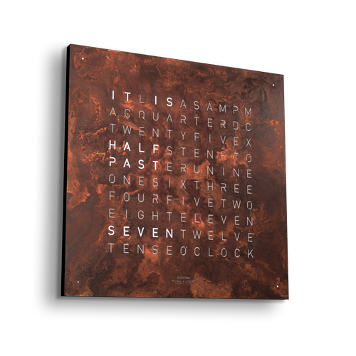 QLOCKTWO EARTH - Creator's Edition - RUST - Pewter & Black
