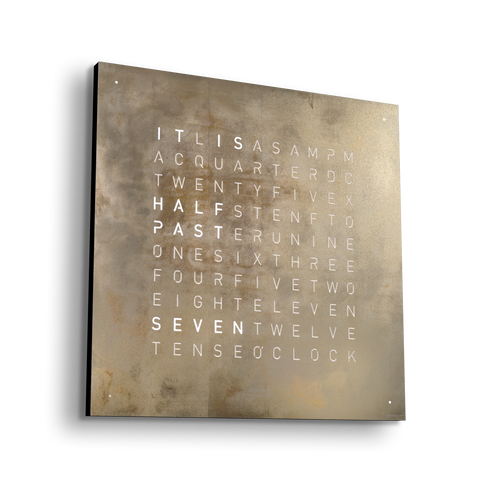 QLOCKTWO EARTH - Creator's Edition - SILVER & GOLD - Pewter & Black