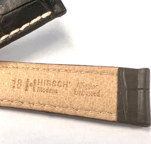 Load image into Gallery viewer, Hirsch Moderna Alligator Embossed Leather Black Watch Strap
