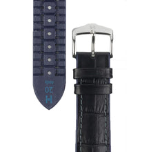 Load image into Gallery viewer, Hirsch ANDY Alligator Embossed Performance Watch Strap in BLACK / BLUE