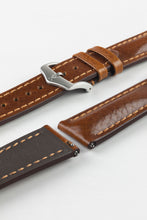 Load image into Gallery viewer, Hirsch LUCCA Tuscan Leather Watch Strap in GOLD BROWN 20 mm