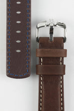 Load image into Gallery viewer, Hirsch MARINER Brown Water-Resistant Leather Watch Strap 20 mm