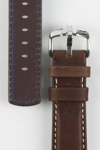 Hirsch MARINER Brown Water-Resistant Leather Watch Strap 20 mm