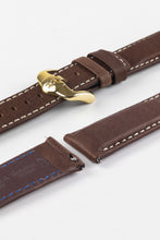 Load image into Gallery viewer, Hirsch MARINER Brown Water-Resistant Leather Watch Strap 20 mm