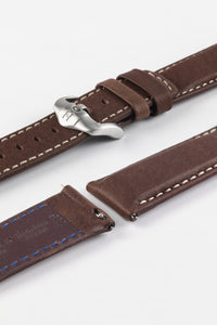 Hirsch MARINER Brown Water-Resistant Leather Watch Strap