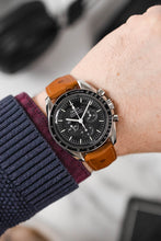 Load image into Gallery viewer, Hirsch Massai Ostrich Leather Watch Strap. Gold Brown 20 mm