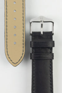 Hirsch MERINO Nappa Leather Black Watch Strap