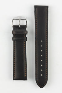 Hirsch MERINO Nappa Leather Brown Watch Strap