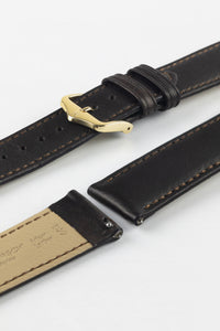 Hirsch MERINO Nappa Leather Brown Watch Strap