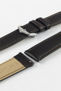 Hirsch MERINO Nappa Leather Brown Watch Strap