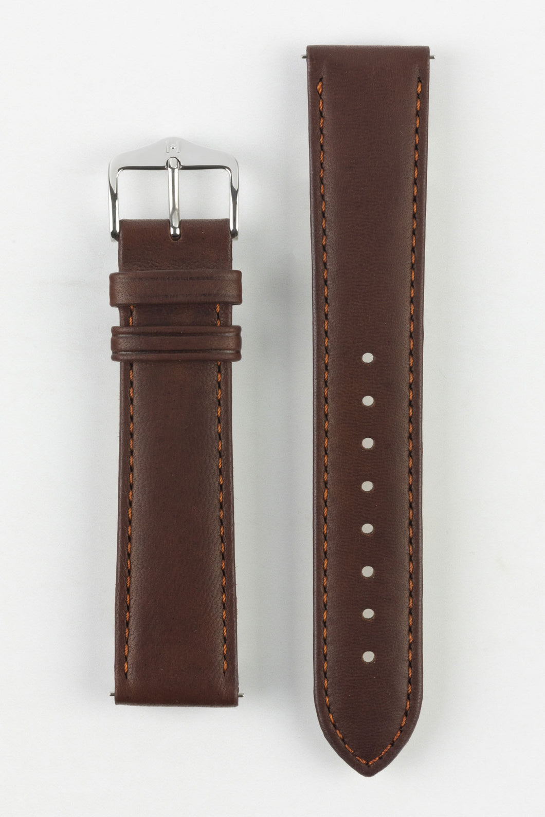 Hirsch MERINO Nappa Leather Gold Brown Watch Strap