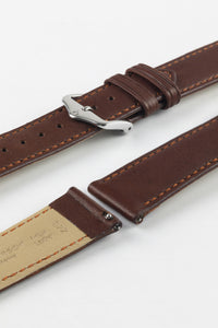 Hirsch MERINO Nappa Leather Gold Brown Watch Strap