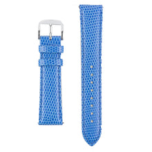 Load image into Gallery viewer, Hirsch RAINBOW Royal Blue Lizard Embossed Leather Watch Strap