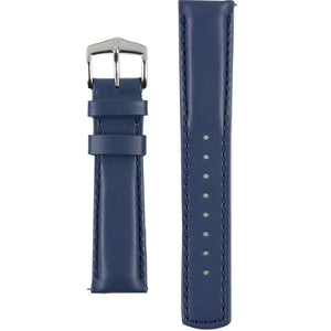 Hirsch RUNNER Water-Resistant Calf Leather Watch Strap in BLUE