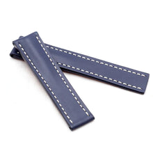 Load image into Gallery viewer, Marino Deployment : Saddle Leather Watch Strap BLUE