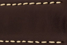 Load image into Gallery viewer, Hirsch MEDICI CURVED ENDED Leather Watch Strap in BROWN / CREAM 18mm - Pewter &amp; Black