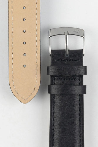 Morellato GRAFIC  Italian leather watch Strap BLACK 20mm
