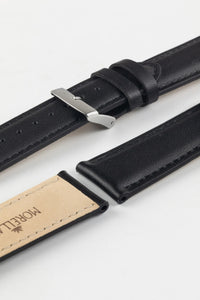 Morellato GRAFIC  Italian leather watch Strap BLACK 20mm