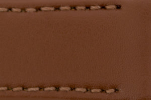Hirsch HEAVY CALF : Curved Ended Deployment Watch Strap GOLD BROWN 18 mm