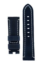 Load image into Gallery viewer, Vertigo Deployment  : Buffalo Suede Watch Strap BLUE 24mm - Pewter &amp; Black