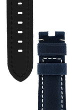Load image into Gallery viewer, Vertigo Deployment  : Buffalo Suede Watch Strap BLUE 24mm - Pewter &amp; Black