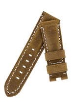 Load image into Gallery viewer, Vertigo Deployment Buffalo Suede Watch Strap HONEY BROWN for Panerai - Pewter &amp; Black