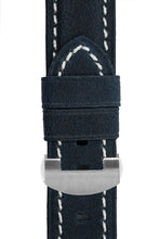 Load image into Gallery viewer, Vertigo Deployment  : Buffalo Suede Watch Strap BLUE 24mm - Pewter &amp; Black