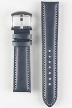 Load image into Gallery viewer, Pebro CADW Padded Vintage Leather Watch Strap in BLUE 20 mm