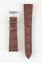 Load image into Gallery viewer, Pebro NILE Crocodile-Embossed Calfskin Leather Watch Strap in GOLD BROWN