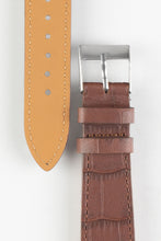 Load image into Gallery viewer, Pebro NILE Crocodile-Embossed Calfskin Leather Watch Strap in GOLD BROWN