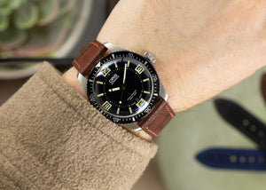 Pebro NILE Crocodile-Embossed Calfskin Leather Watch Strap in GOLD BROWN