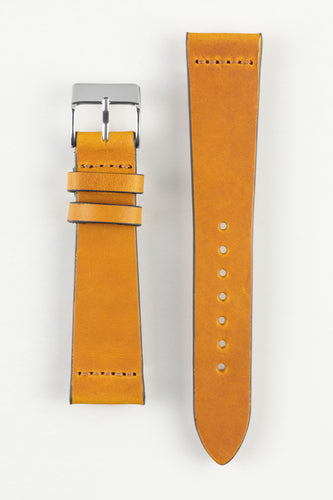 Pebro ARTISAN - Oiled Leather Watch Strap in HONEY YELLOW
