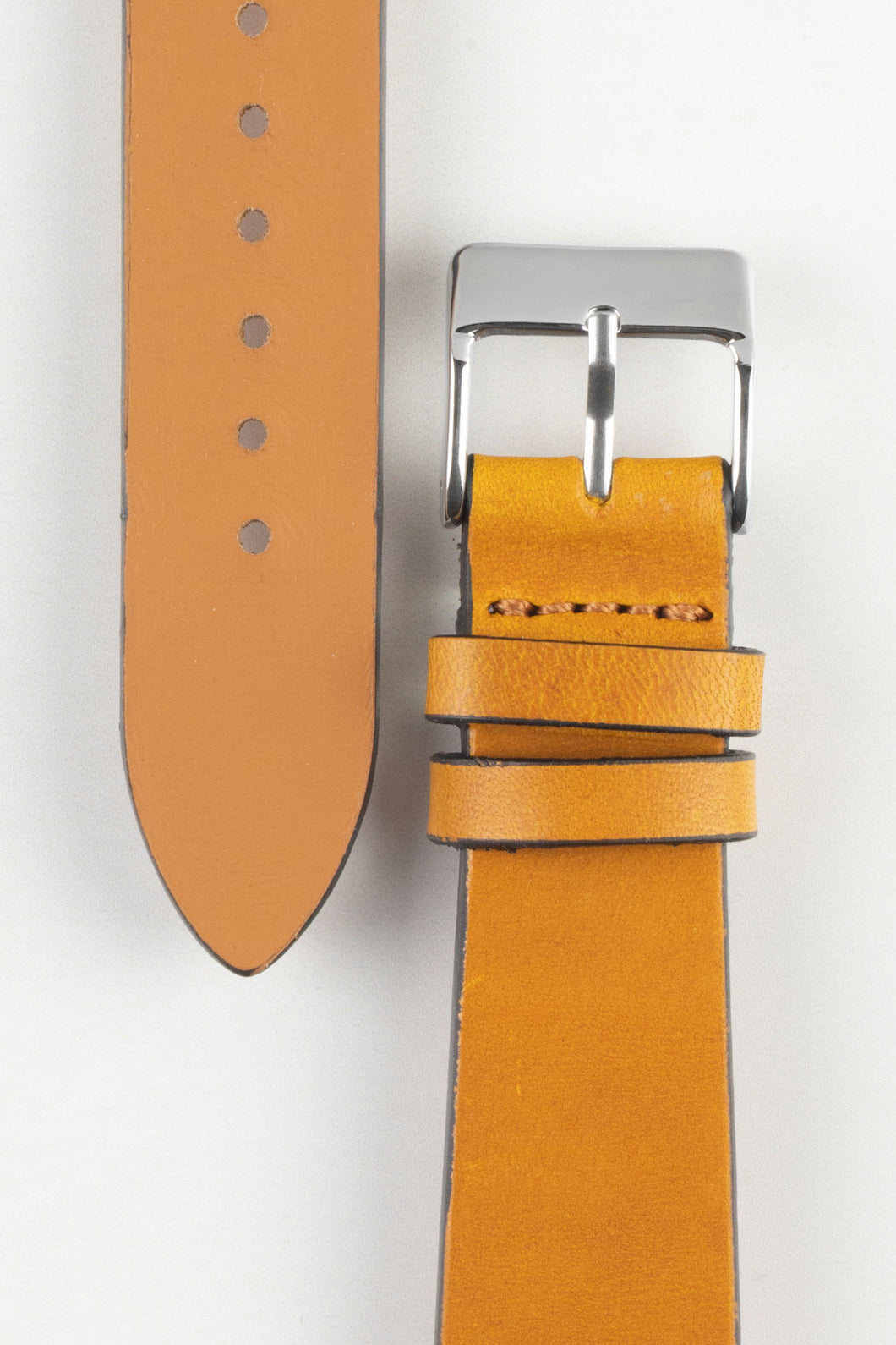 Pebro ARTISAN - Oiled Leather Watch Strap in HONEY YELLOW